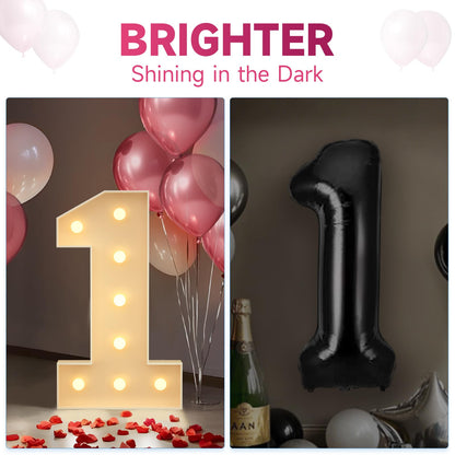 Tongjoy 3FT Marquee Numbers 30, Light up Numbers for 30 Birthday Decoration, Large Light Up for 30 Years Old Birthday Party, Anniversary Party Decor Birthday Sign, Pre-Cut Foamboad Mosaic DIY