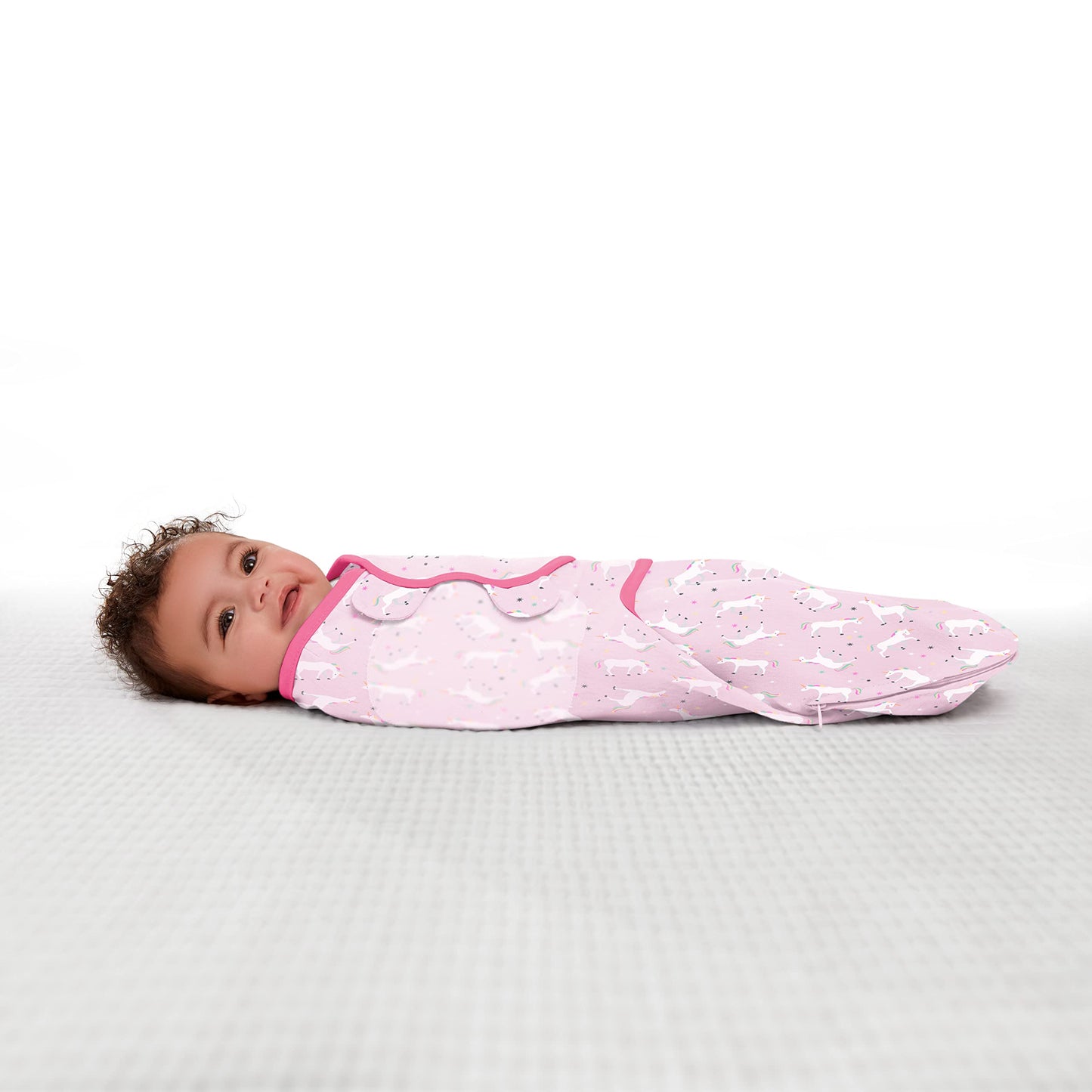 SwaddleMe Easy Change Swaddle – Size Small/Medium, 0-3 Months, 2-Pack (Unicorn Universe)