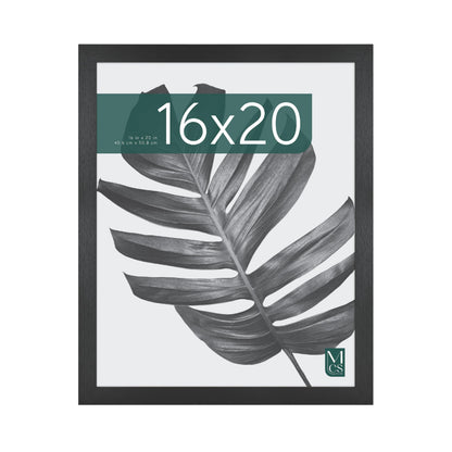 MCS Studio Gallery 16x20 Poster Frame Black Woodgrain Engineered Wood, Vertical & Horizontal Wall Hanging Large Picture Frame for Photos, Posters & Art Prints (1-Pack)