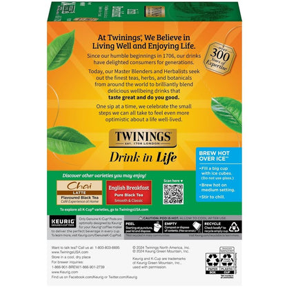 Twinings Irish Breakfast Tea K-Cup Pods for Keurig, Caffeinated Black Tea, Robust, Strong, Bold Flavour, 24 Count (Pack of 2), Enjoy Hot or Iced