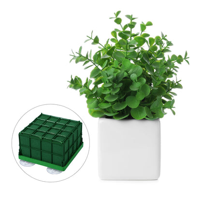 Boao 2 Pieces Floral Foam Cage Rectangle Flower Cage Holders with Floral Foam Flower Arrangement Supplies for Fresh Flowers Wedding Decorations 4.3 x 4.3 x 3.5 Inch