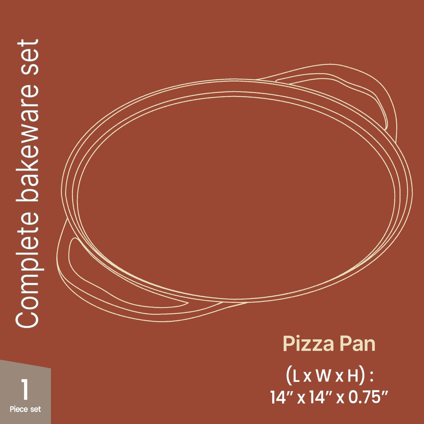 Bakken Cast Iron Pizza Pan 14 Inch, Naturally Pre-Seasoned Nonstick Baking Pan, Heavy-Duty for Oven, Grill, Stovetop, or Campfire, Dual Handles, Heat Retention for Crispy Crust Results, Easy to Clean
