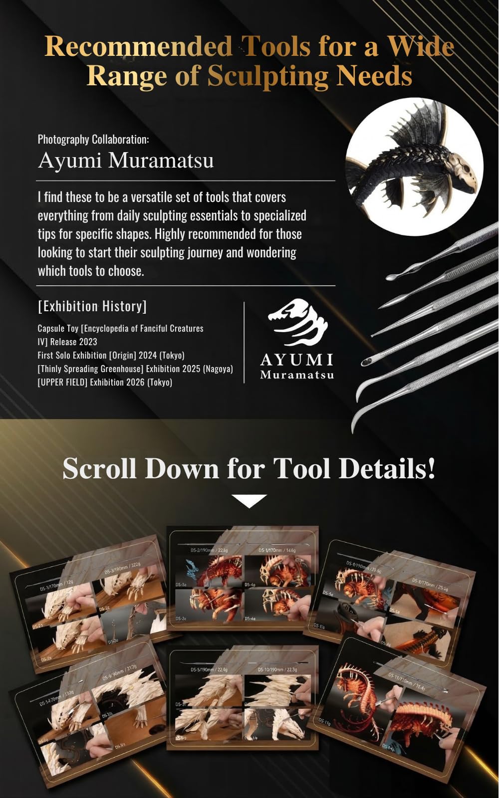 DePes Clay Sculpting Tools (Japanese Famous Artist Developed) Resin Modeling kit Carving Silicone polimer