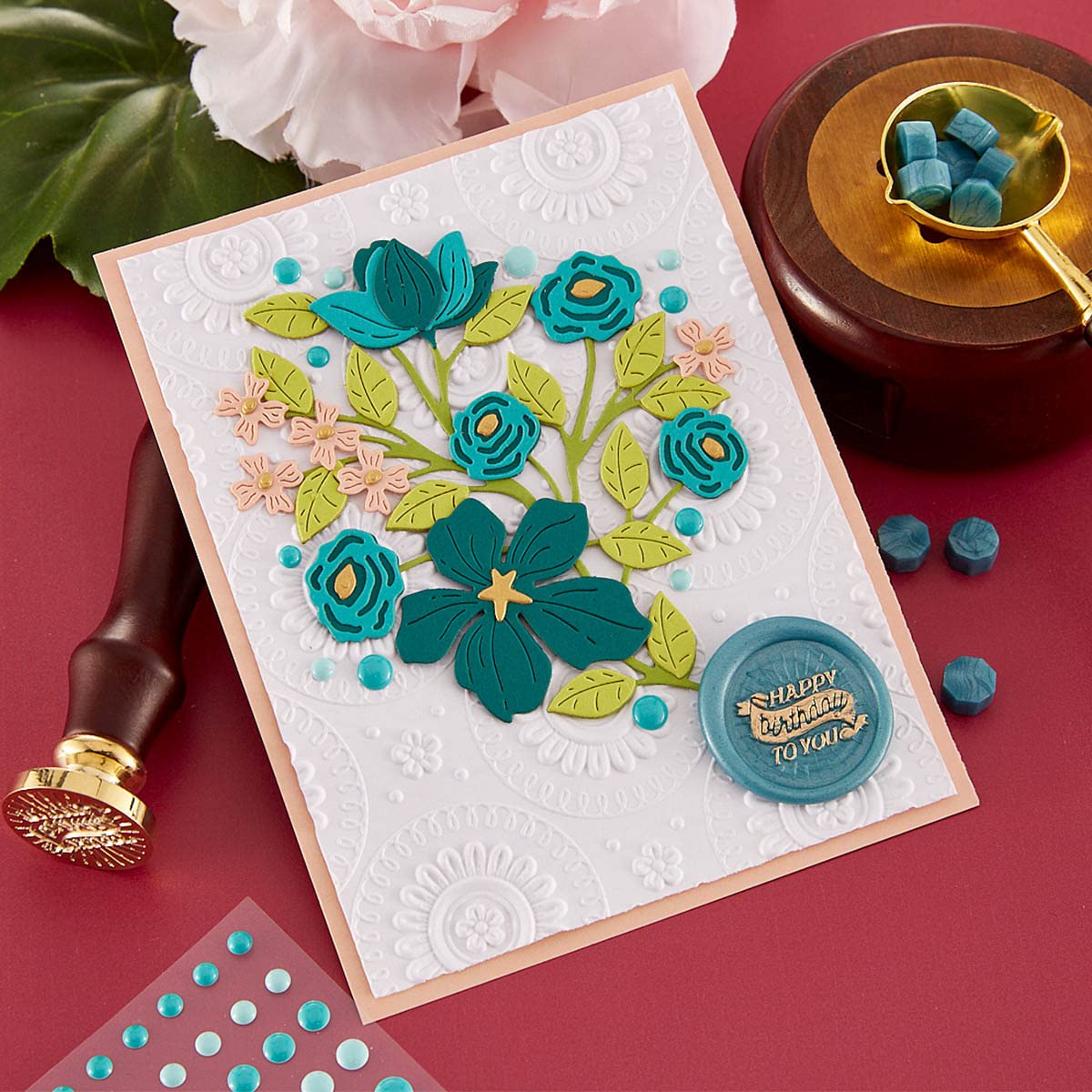 Spellbinders E3D-056 Mandala Blooms 3D Embossing Folder from The Sealed for Summer Collection