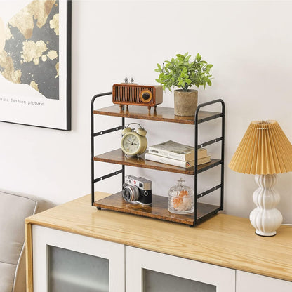 Set 2 3-Tier Counter Countertop Counter TWJ001H-2 IBUYKE of Bathroom Organizer, Tray Storage Shelf, Kitchen Spice Rack