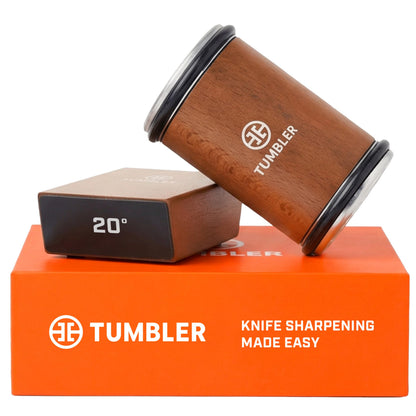 The Original Tumbler Rolling Knife Sharpener™ - Knife Sharpening Made Easy - Knife Sharpener Tool for Kitchen, Outdoor & Utility Knives - 15 & 20° Angles - Ultimate Gift for Father's Day