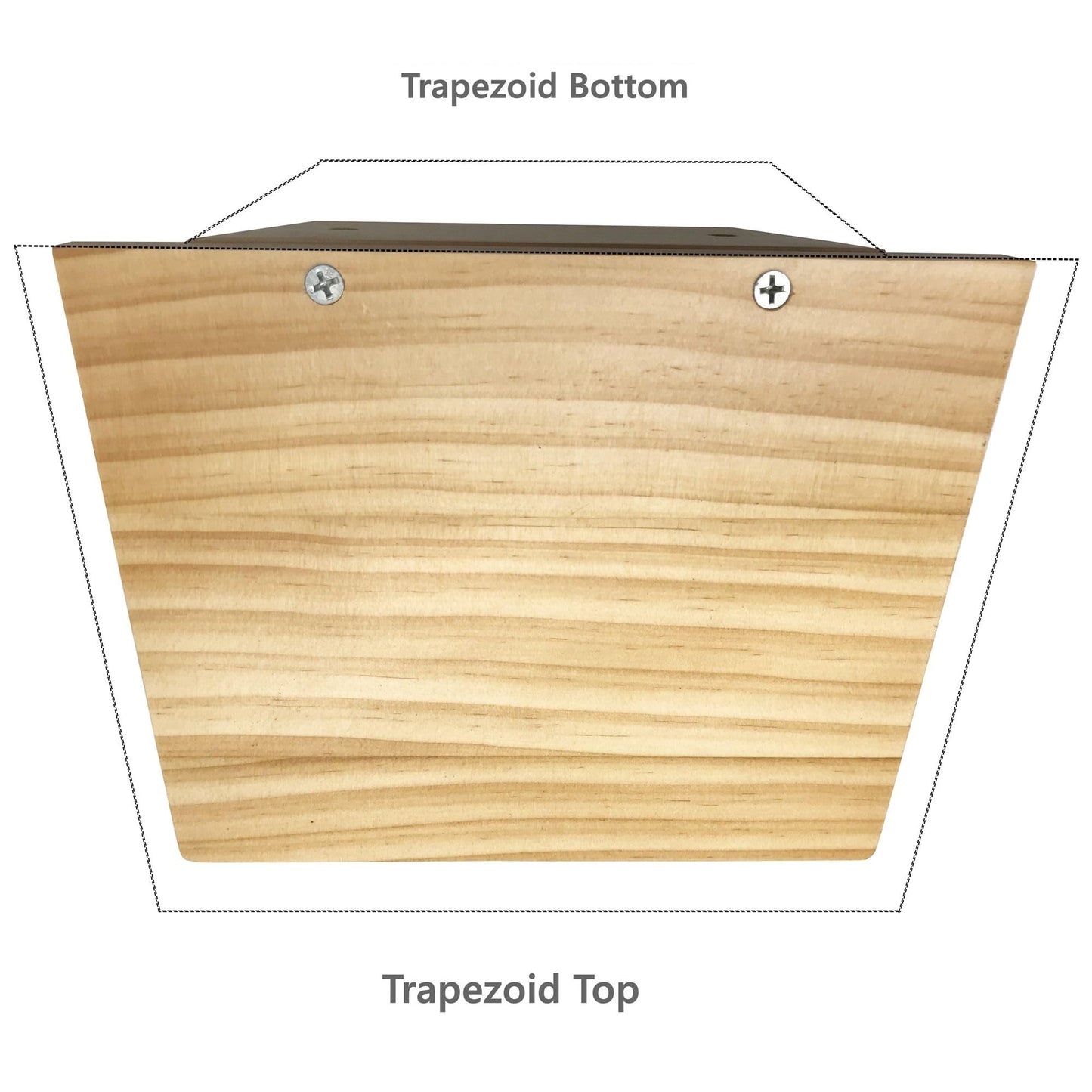 PHOENANCEE Small Floating Shelves,Speaker Shelf,Trapezoid Wall Shelf for Table Lamp Plants Display,Decorative Wood Ledges Chic for Living Room,Bedroom,Kitchen,Office,Pine,8x6 Inch,2 Pack(Black)