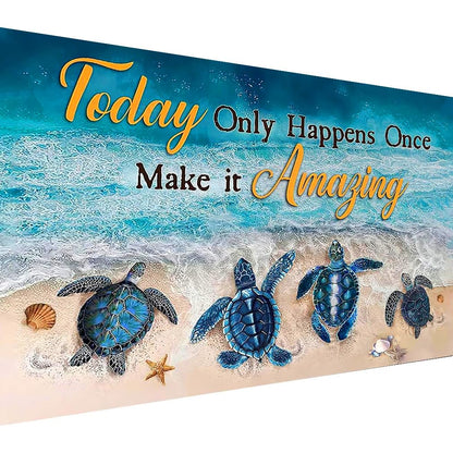 croshom Large Diamond Art Kits for Adults, Sea Turtle Large Diamond Painting Kits for Adults, Summer Diamonds Art Kit for Adult, 5D DIY Full Round Drills Craft for Gifts, Home Wall Decor 27.6"x15.7"