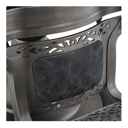 Dir Heavy Duty Barber Chair, Men's Grooming Barbershop Hydraulic Chair in Distressed Finish Kaiser II, Vintage Black
