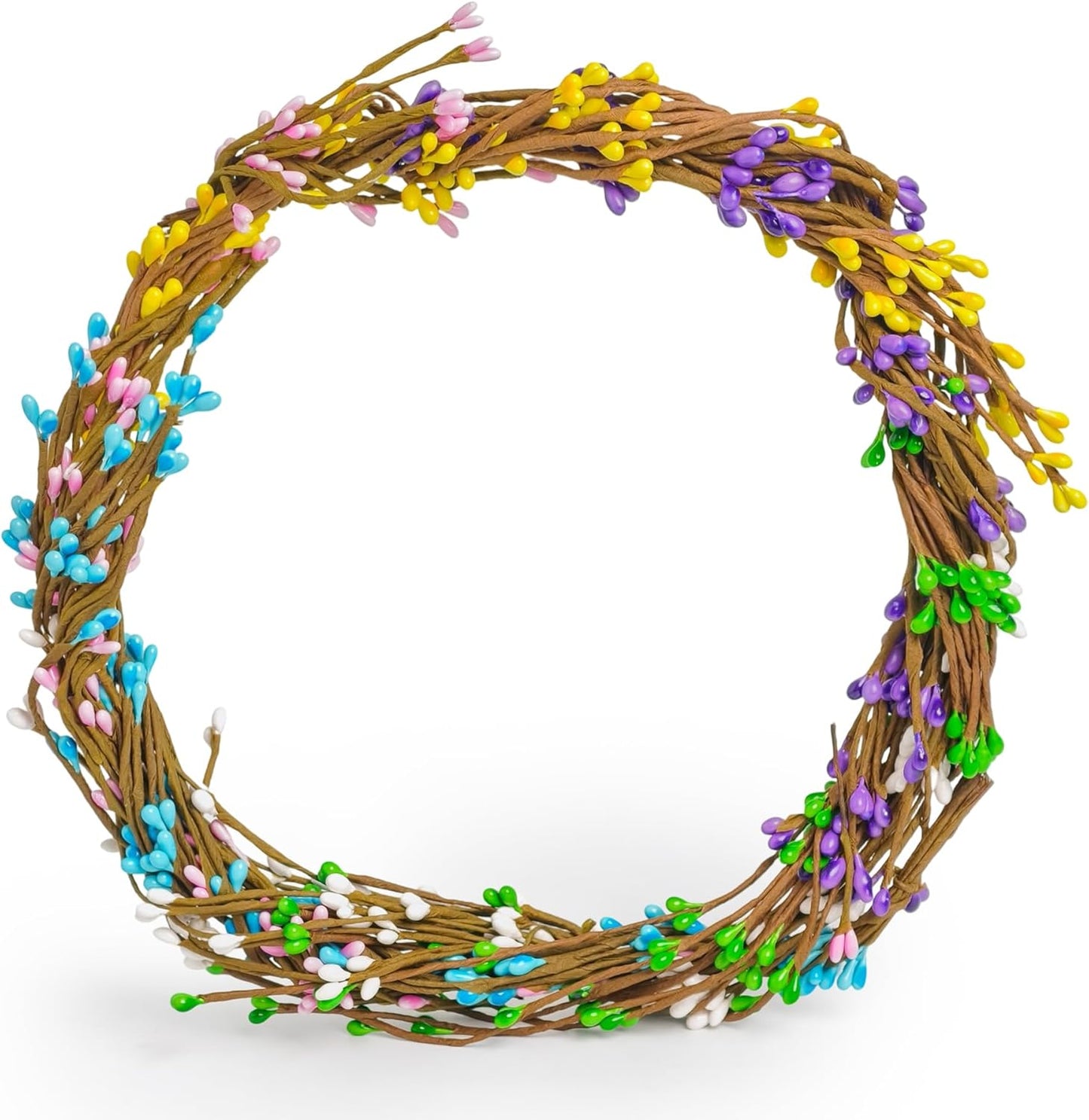 60 Pcs Easter Garland Parts Artificial Floral Picks Berry Stems Spring Pip Berry Sprays Pastel Picks Stems for Easter