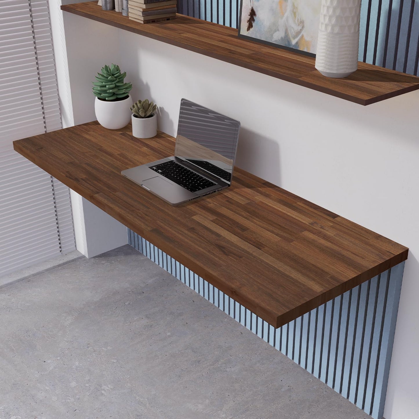 Howizz Walnut Butcher Block Countertop 60 x 30 x 1.5 Inches - Solid Wood Table Top for Desk Top, Dining Table, Workbench Top