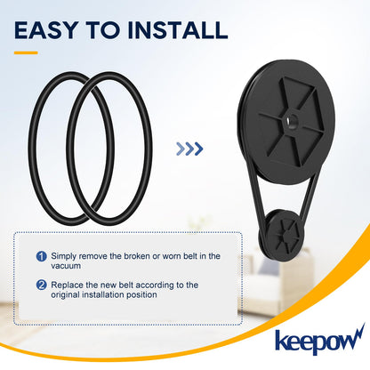 KEEPOW Rock Tumbler Belts Replacement Set Compatible with KomeStone Rock Tumbler K1 & K1 Pro & K3, 10 Pack