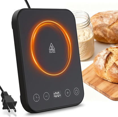 Cpvbobul 70-100 1Precision 0-12H Sourdough Starter Warmer Mat, Adjustable with Warming Heating Pad for Proofing Bread