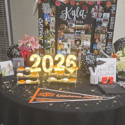 2026 Graduation Marquee Number Lights - LED Light Up 2026 Numbers Sign for Grad Party Decor, Class of 2026 Supplies, Senior Graduation Photo Props