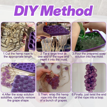 Silicone DIY Soap Making Kit Grape Soaps Molds Handmade Making for Mother's Day Without Soaps