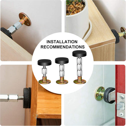 Krisler Adjustable Headboard Stoppers for Wall, Anti-Shake Tool for Bed Frame, Easy Install, 30-90mm (2PCs)