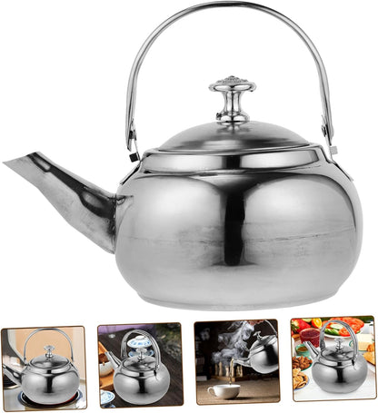 Camping Stoves Hot Water Kettle, Stainless Steel Tea Kettle for Camping Coffee Pot