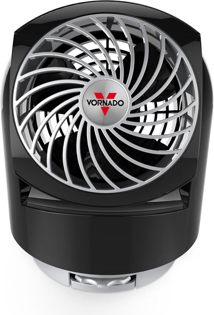 Vornado Flippi V8 Compact Air Circulator Fan, Quiet Portable Travel Fan, Adjustable Head, 2 Speeds, Black