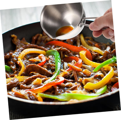 Pour Oil Small Pot, Steaming Pot, Stainless Steel Saucepan for Cooking Milk, Mini Pan