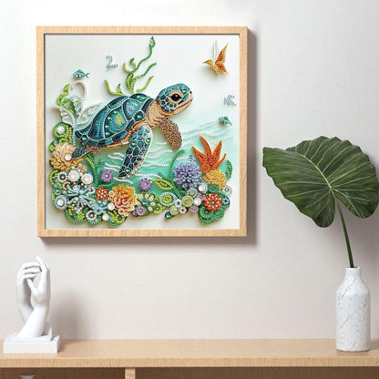 Tontut 5D Diamond Art Painting Kit, Turtle DIY Diamond Art Adult Set Mosaic Crafts, Suitable for Home, Office wall Decoration, can be Packaged as Gifts for Friends