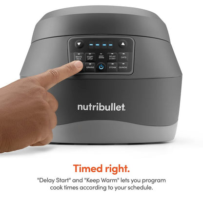 nutribullet EveryGrain Cooker, 11"D x 11"W x 9"H