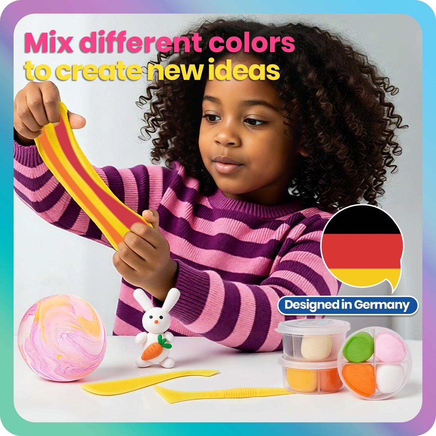 Air Dry Clay Kits,18 Animals Modeling Magic Clay for Kids, DIY Model Magic Clays,18 Set Molding Clays, Ultra Light, Soft & Non-Sticky, Arts and Crafts Gift for Kids