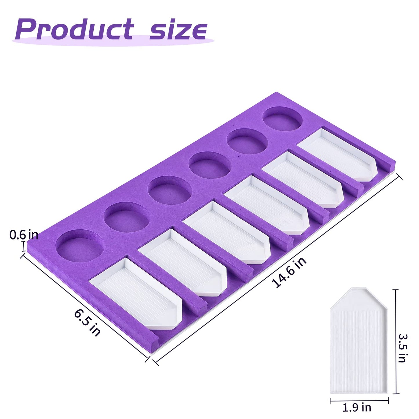 Diamond Painting Accessories Tray Organizer for Diamond Art Kits for Adults, Diamond Art Accessories Tools Kits, Diamond Art Storage Tray for Glitter Rhinestones, Diamond Bead Organizer Tray