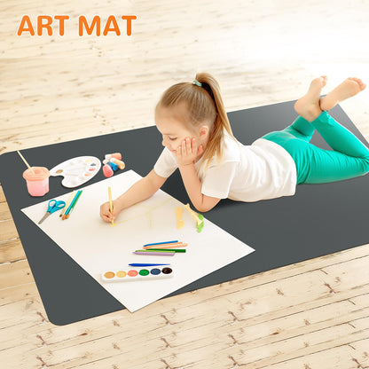 Warome Silicone Mat, 47"x 23" Silicone Mats for Kitchen Counter, Nonslip Heat Resistant Mat, Extra Large Kitchen Counter Mat, Countertop Protector for Craft, No Creases-Gray