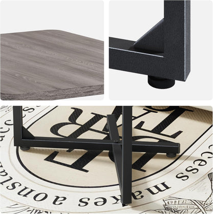 Generic ET-X-GYW1 NEFROM C-Shaped End Table, Small Couch Side Table, Sofa TV Tray Table for Living Room, Bedroom