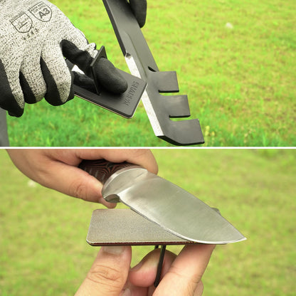 SHARPAL 116N Pocket Diamond Sharpening Card, Coarse(325)/Medium(600)/Fine(1200) Grit, Portable Multi-Tool Kit for Garden Tools, Survival Knives, Files & Blades Fathers Day Gift