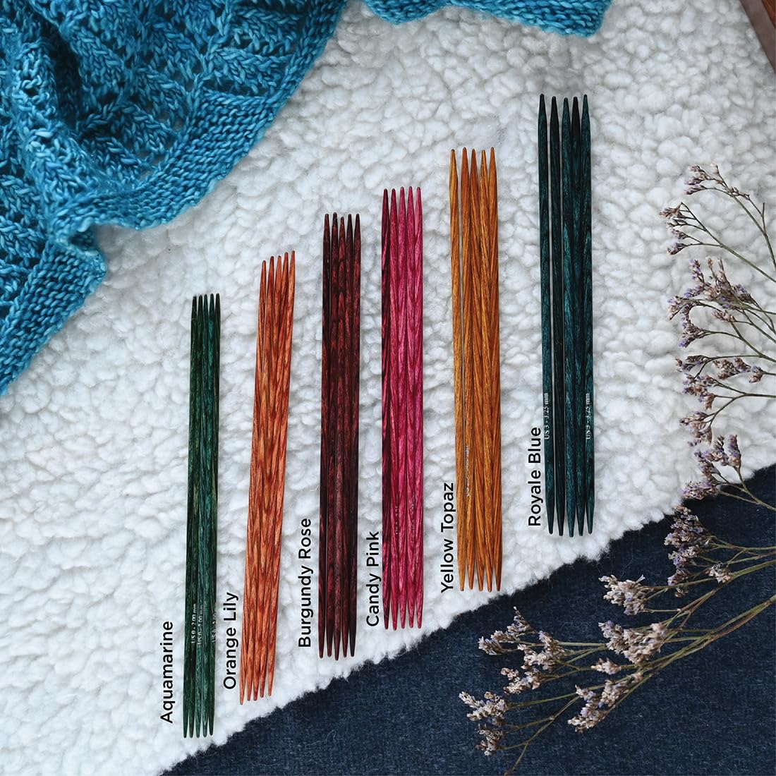 KnitPro Dreamz Double Pointed Needles 5" (12.5cm) | US Size 6 (4mm)