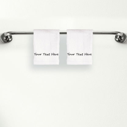 2-Piece Set 100% Qute Home Personalized Custom Washcloths Cotton, Soft & Absorbent Embroidered Name or Monogram Hotel