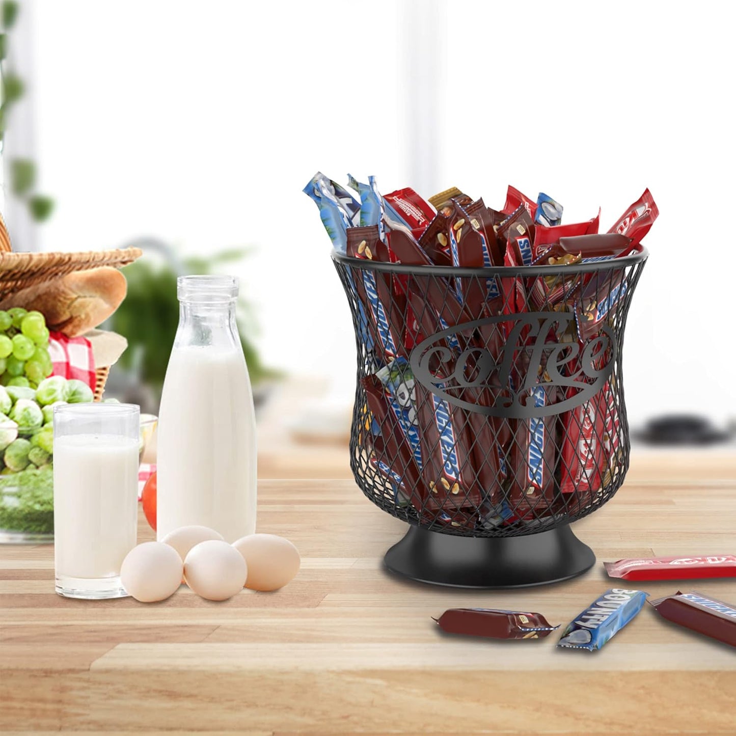 Coffee Pod Holder, Large Capacity K Cup Organizer for Kitchen Countertop, Coffee Bar Accessories