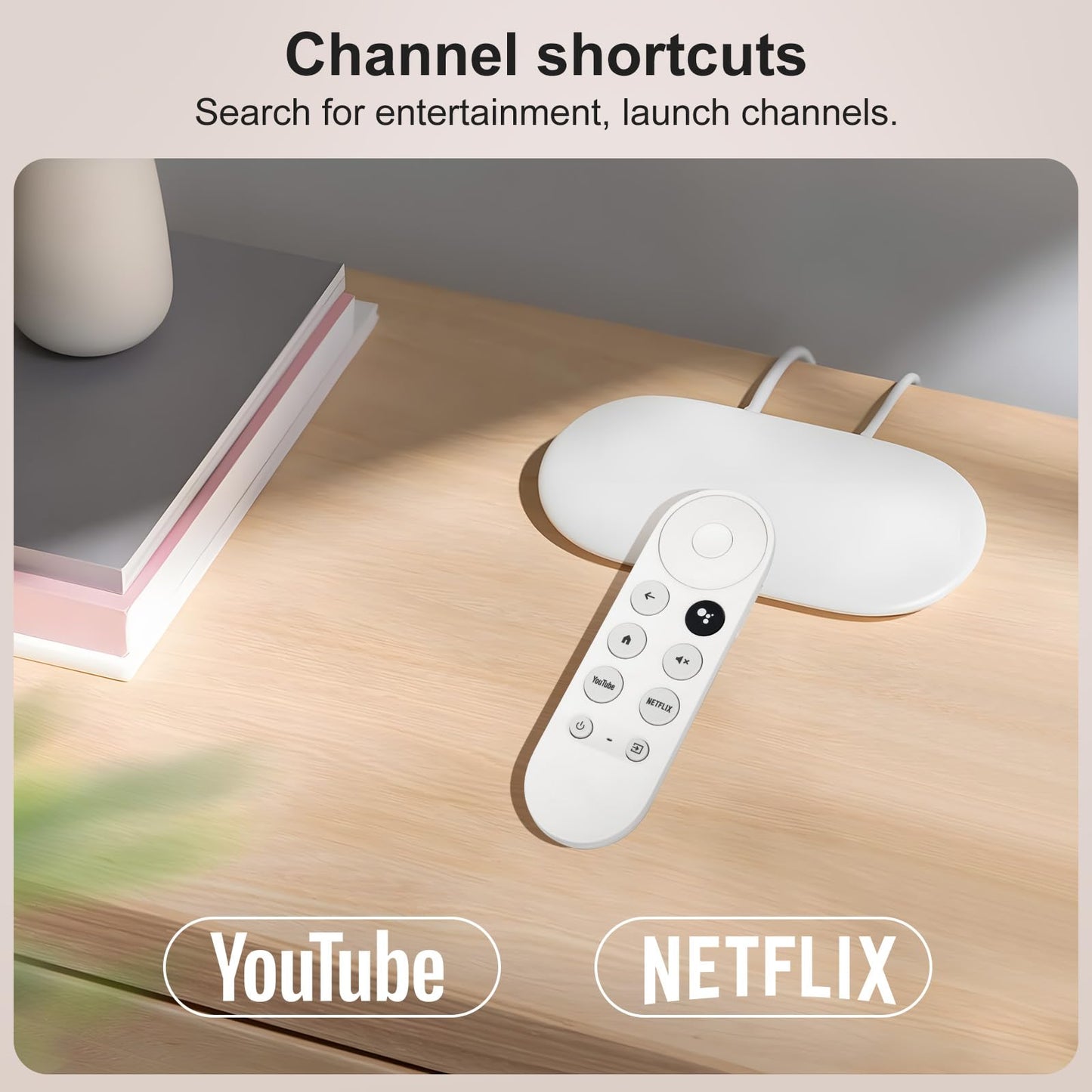 Voice Replacement for Google-Chromecast-Remote, G9N9N for Chromecast with Google TV Remote, for Google TV Streamer (Only for Snow Chromecast Google)