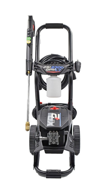 AR Blue Clean BCXP22300P Electric Pressure Washer-2300 PSI, 1.7 GPM, 13 Amps Quick Connect Accessories, Two Wheel Trolley, On Board Storage, Portable Pressure Washer, High Pressure, Car washer, Patio
