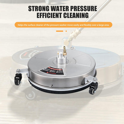 TRELVEX 15" Pressure Washer Surface Cleaner, Surface Cleaner for Pressure Washer,Stainless Steel Power Washer Accessory 1/4" Quick Connector, 2 ExWand Attachments, 2000 PSI Stainless Steel