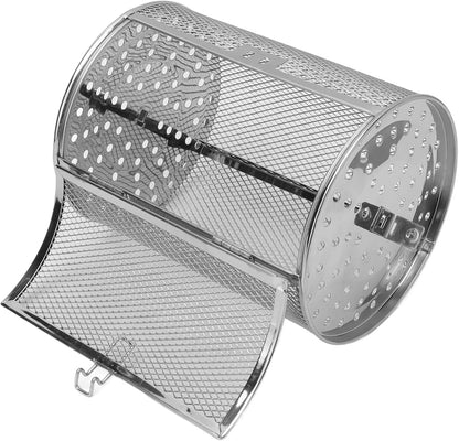 Stainless Steel Rotisserie Basket, 360 Degree Rotatable Oven Cage for Baking Nuts BBQ Roaster Tool