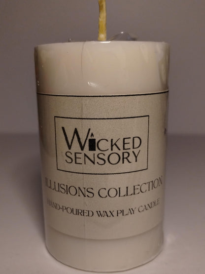 Premium UV Wax Play Candle - Unscented Body Safe Wax Blend for Sensory Play, Comfortable Heat Sensation - Perfect for Couples & Beginners (UV White)