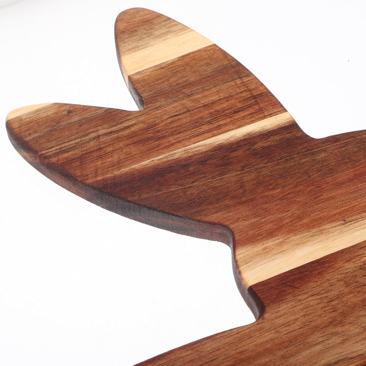 BESTOYARD Bunny Shaped Wooden Serving Board, Wood Cutting Board, Easter Serving Platter for Cheese and Vegetables