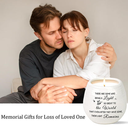 Sympathy Gift for Loss of Loved One,10 Oz Memory Candle for Loss of Loved One, Celebration of Life Decorations Memorial Gifts Bereavement Gift for Loss of Dad Mom,Sympathy Candles in Handmade Jar