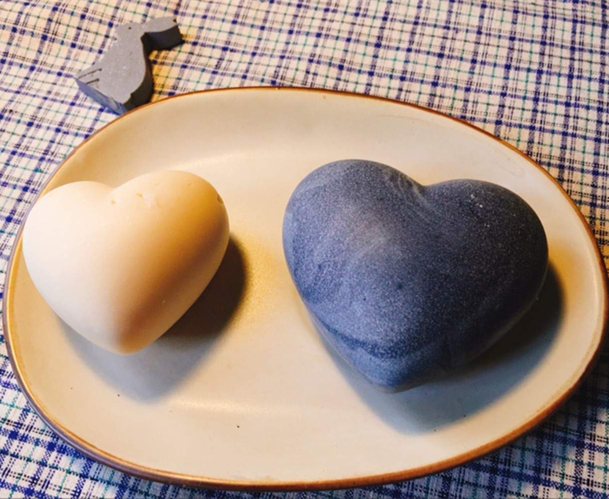 Grainrain Silicon Soap Mold Handcraft DIY 3D Candle Resin Mould for Handmade Soap Heart (15048-Small)