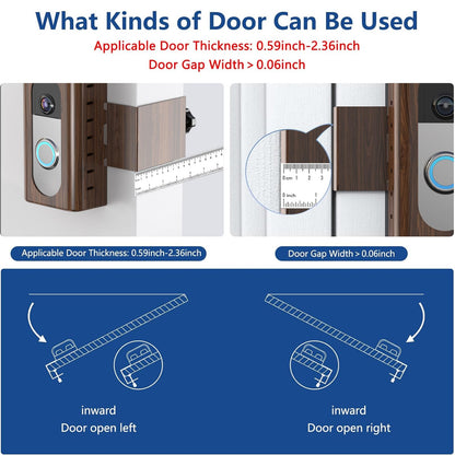 KIMILAR Anti-Theft Video Doorbell Mount Compatible with Ring/Blink Wireless Video Doorbell, Adjustable Mounting Bracket Accessories for Houses, Apartments, Businesses, Not for Security Door