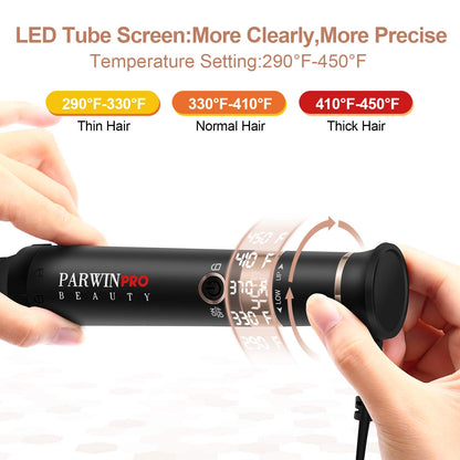 Infrared 8 in 1 Curling Iron Set with 8 Ceramic Barrels Interchangeable, Hair Curler Wand for Long Hair, Professional Curling Wand Set with LED Temperature Control, Glove and 2 Hair Clips