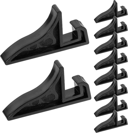 TEHAUX 10pcs Plastic Photo Frame Holders, Mini Stands for Pictures, Book Accessories, Desktop Display Support