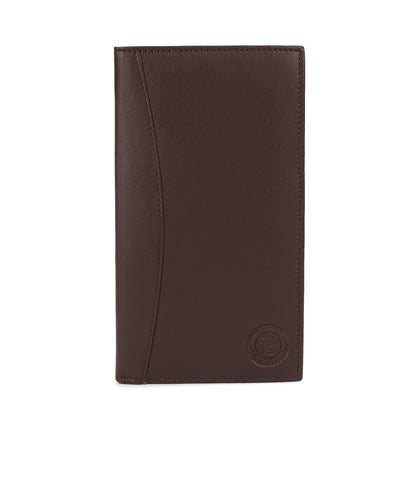 Leather Executive Business Credit Card Book Holder Professional Card Organizer -Clear Slots (Dark Brown)