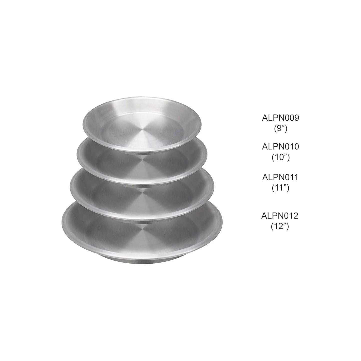12" Aluminum Pie Pan, 1.0mm