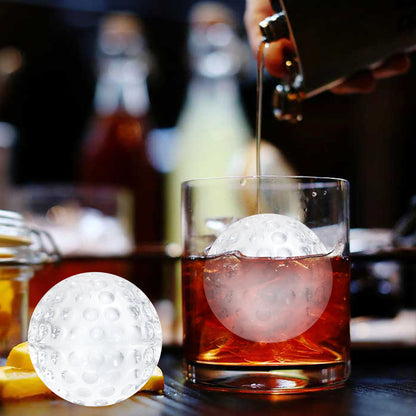 Sidosir 2" Large Golf Ice Cube Ball Silicone Molds with Lid, 9-Cavity 3D Golf Gifts Ball Ice Maker Mold for Whiskey and Cocktails