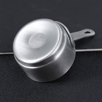 Hemoton Mini Saucepan, Small Heating Pot for Butter, Milk, Cheese Melting, Cookware with Handle, Size S 9.5x5.3x5cm