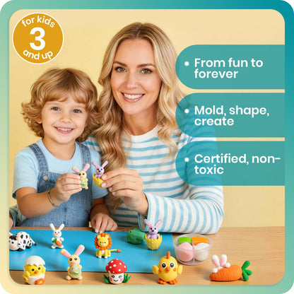 Air Dry Clay Kits,18 Animals Modeling Magic Clay for Kids, DIY Model Magic Clays,18 Set Molding Clays, Ultra Light, Soft & Non-Sticky, Arts and Crafts Gift for Kids