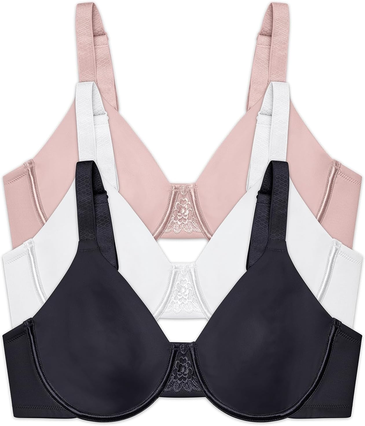 Vanity Fair Women's Beauty Back Smoothing Minimizer Bra, Minimizes Bust Line up to 1.5", Non Padded Cups up to H